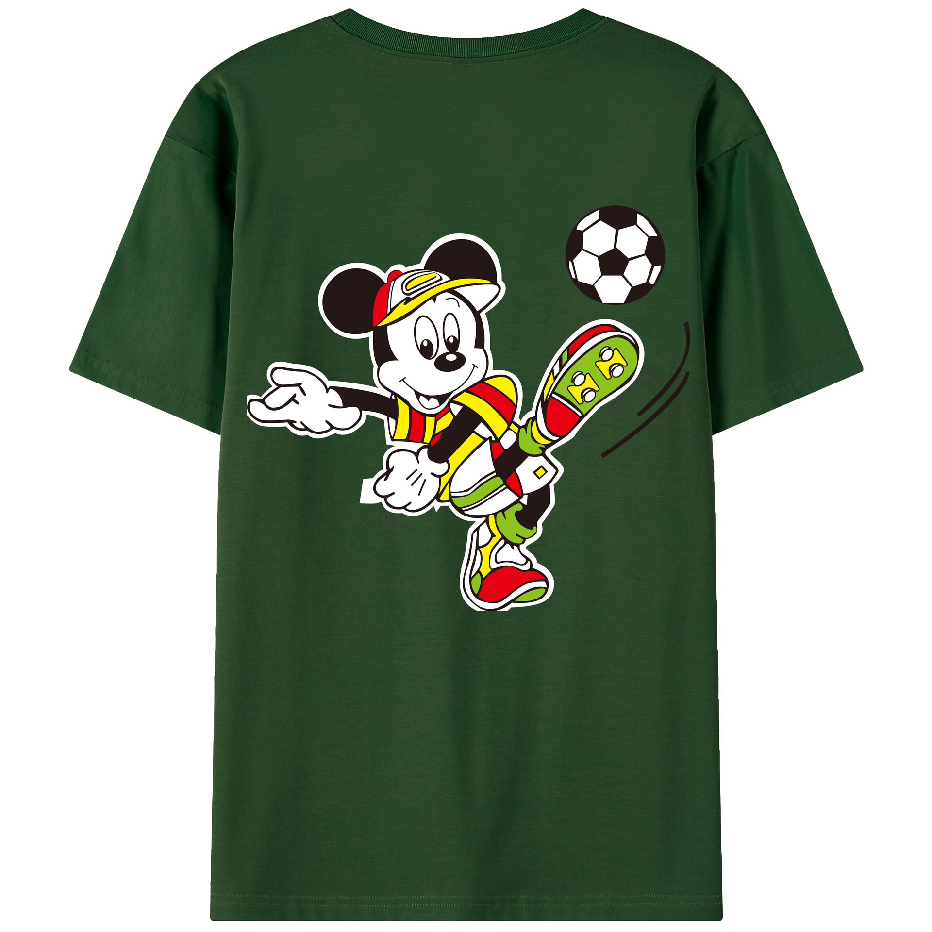 （画像用） ミッキーマウス Mickey Mouse 綿100％半袖Tシャツ（背面プリント）